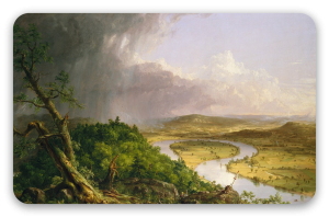 Zákrut řeky Connecticut - samolepka na kartu