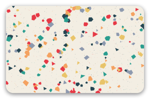 Terrazzo - samolepka na kartu