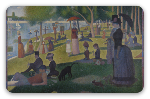Nedělní odpoledne na ostrově La Grande Jatte - samolepka na kartu