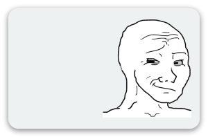 Smug Wojak - samolepka na kartu