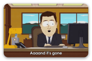 And it's gone - samolepka na kartu