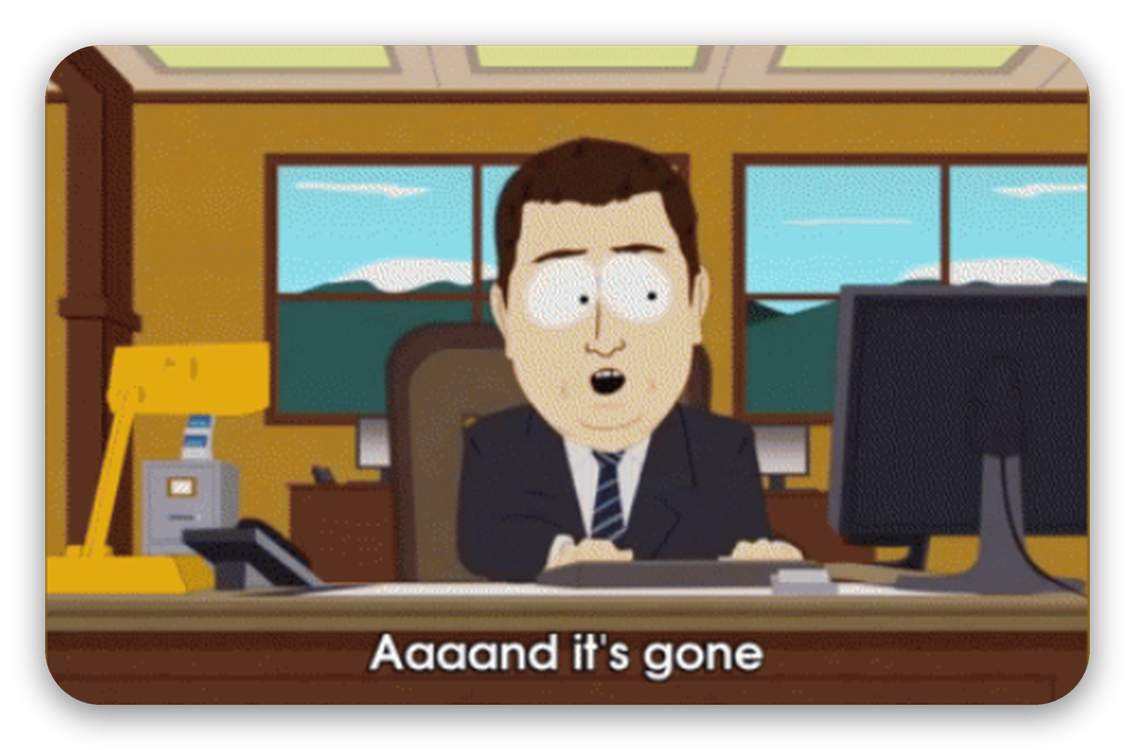 And it's gone - samolepka na kartu