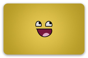 Awesomeface - samolepka na kartu
