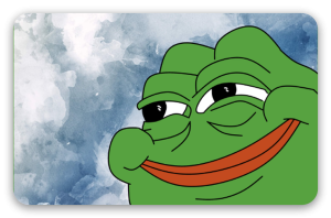 Happy Pepe - samolepka na kartu