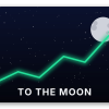 To The Moon - samolepka na kartu