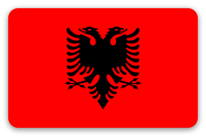 Albánie - samolepka na kartu