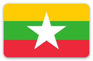 Myanmar - samolepka na kartu
