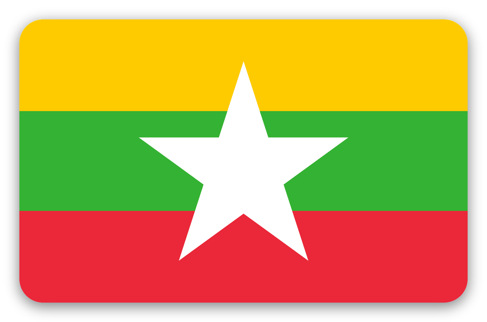 Myanmar - samolepka na kartu