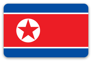 Severní Korea - samolepka na kartu