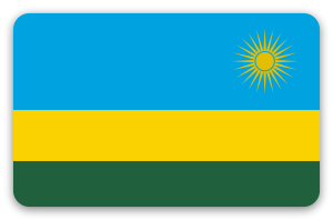 Rwanda - samolepka na kartu