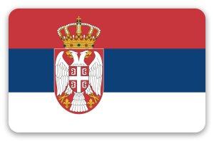 Srbsko - samolepka na kartu
