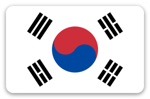 Jižní Korea - samolepka na kartu