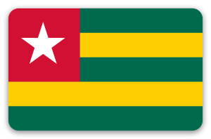 Togo - samolepka na kartu