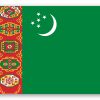 Turkmenistán - samolepka na kartu