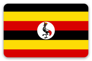 Uganda - samolepka na kartu