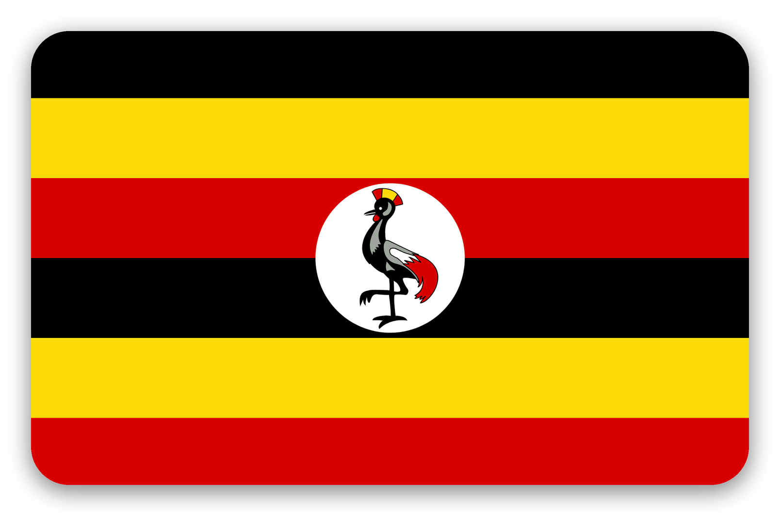 Uganda - samolepka na kartu