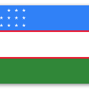 Uzbekistán - samolepka na kartu