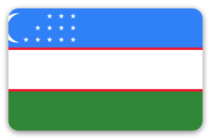 Uzbekistán - samolepka na kartu
