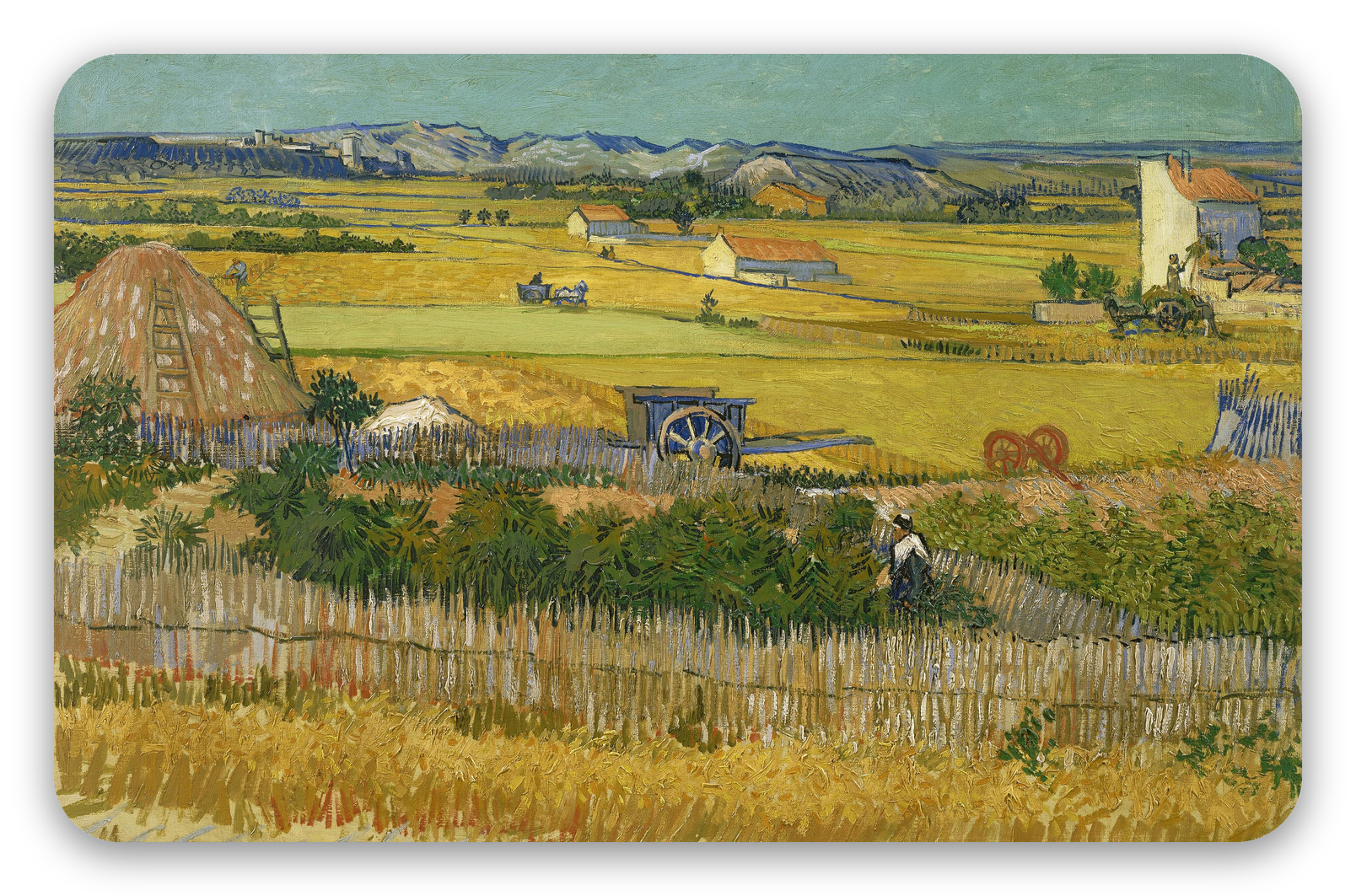 Žně (Van Gogh) - samolepka na kartu