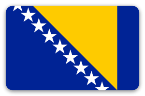 Bosna a Hercegovina - samolepka na kartu