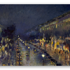 Boulevard Montmartre v noci - samolepka na kartu
