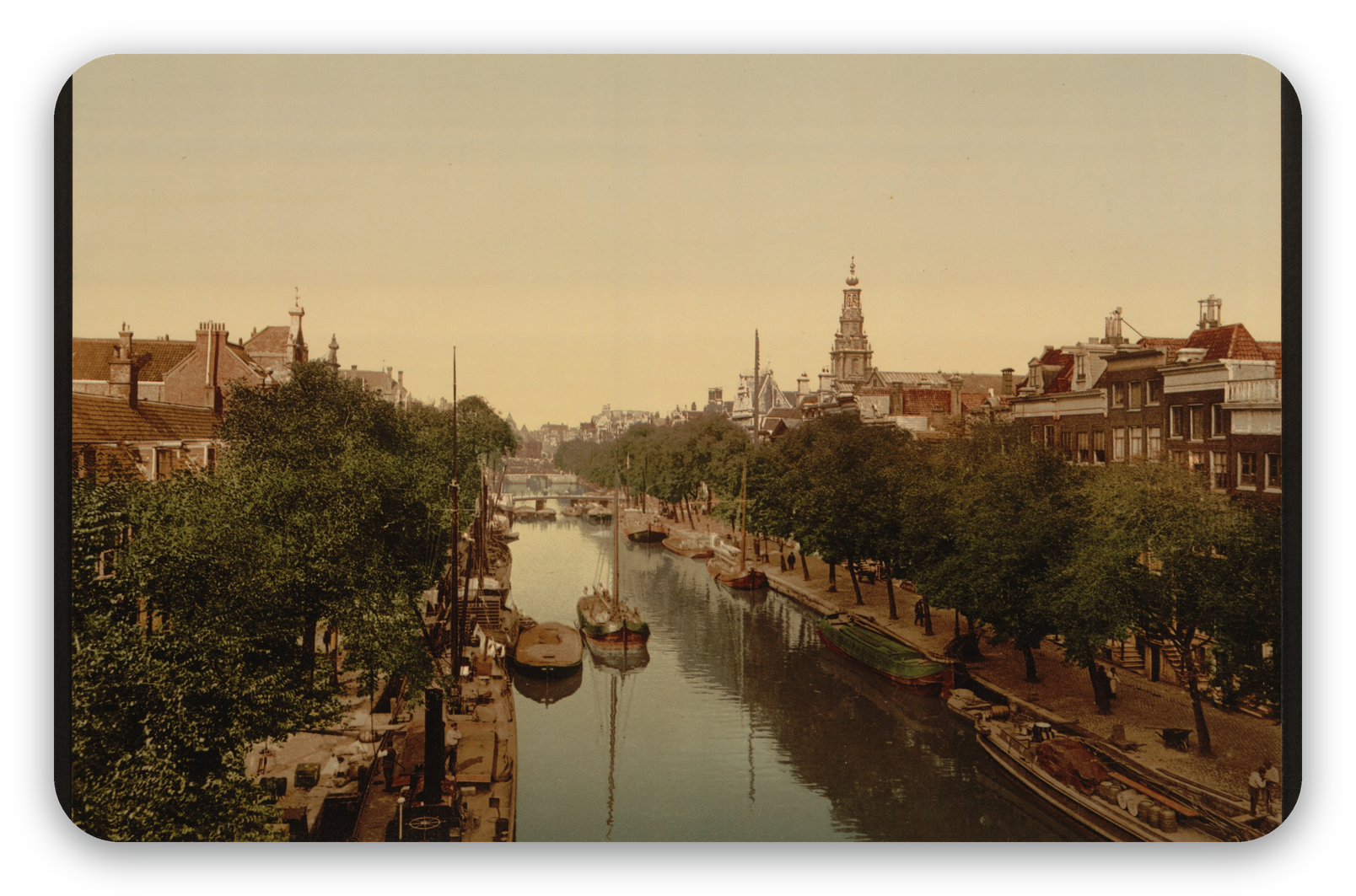 Amsterdam kolem roku 1900 - samolepka na kartu