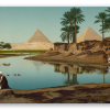 Pyramidy kolem roku 1900 - samolepka na kartu