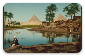 Pyramidy kolem roku 1900 - samolepka na kartu