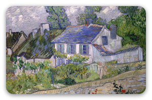 Vincent van Gogh: Domy v Auvers - samolepka na kartu