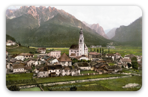 Toblach na fotochromových tiscích - samolepka na kartu