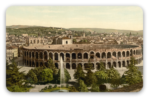 Verona na fotochromových tiscích - samolepka na kartu