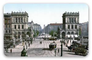 Berlín na fotochromových tiscích - samolepka na kartu