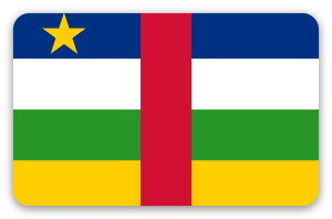 Středoafrická republika - samolepka na kartu