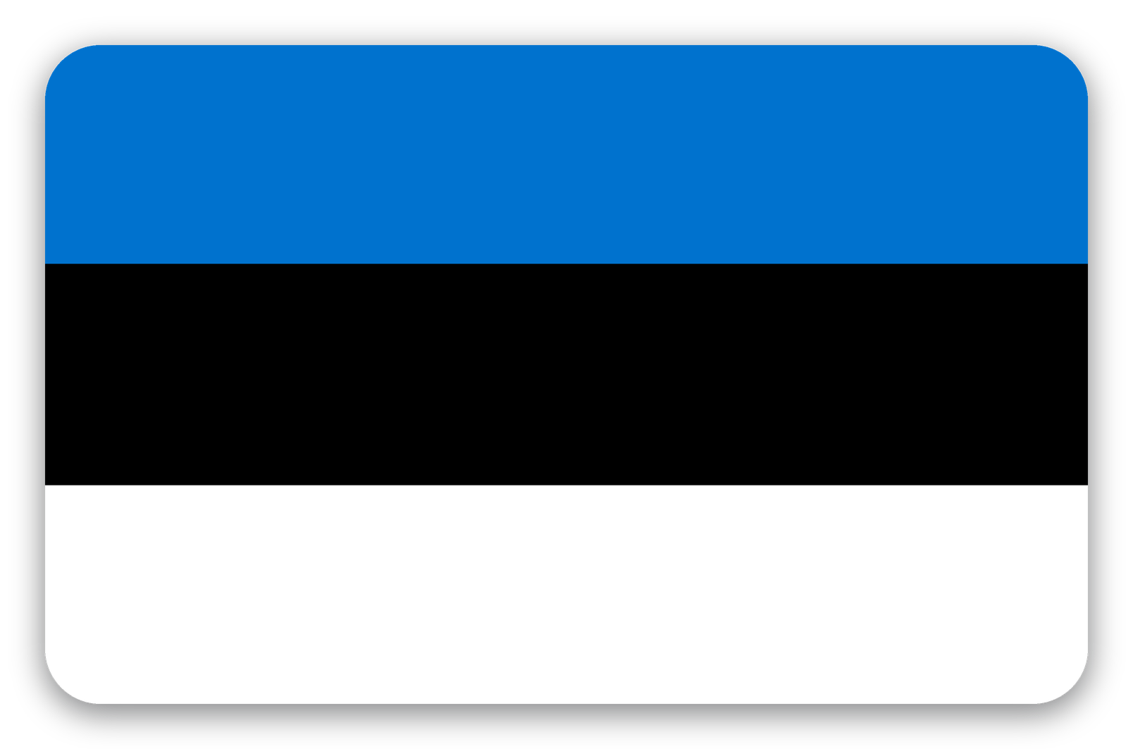 Estonsko - samolepka na kartu