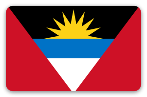 Antigua a Barbuda - samolepka na kartu