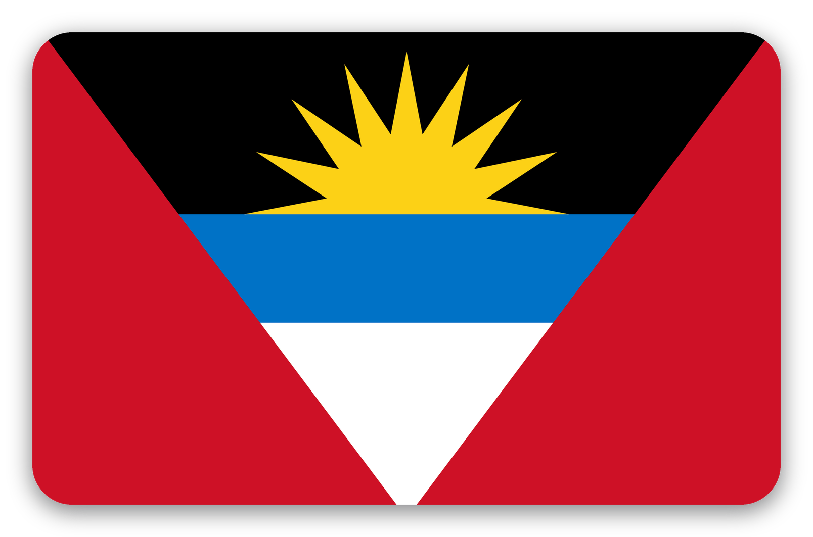 Antigua a Barbuda - samolepka na kartu