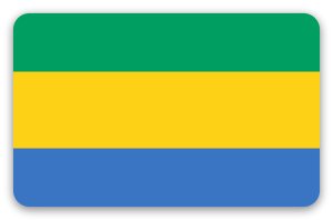 Gabon - samolepka na kartu
