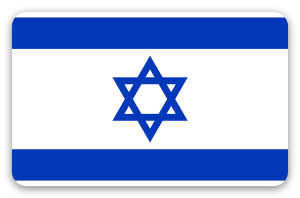 Izrael - samolepka na kartu