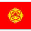 Kyrgyzstán - samolepka na kartu