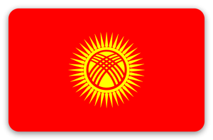 Kyrgyzstán - samolepka na kartu