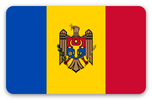 Moldavsko - samolepka na kartu